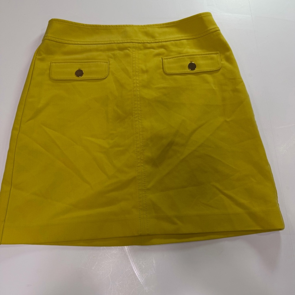 LOFT Mustard Yellow Mini Skirt - Picture 4 of 6